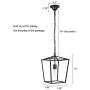 Unicozin Pendant Light Hanging Lantern Lighting Fixture for Kitchen and Dining Room, Industrial Retro Iron Chandelier Fixture,E26 Base, Black (Bulbs Not Included)