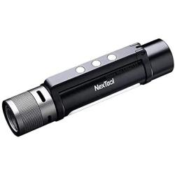 NexTool Outdoor 6 in 1 Zoomable Flashlight, Portable, Normal & Alarm Mode Dual Light Source 360 Degree Rotating Handle (Black)