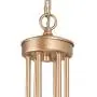 LOG BARN Brass Chandelier, Modern Dining Room Lighting Fixtures Hanging with Clear Glass Shades, Contemporary Large Gold Chandeliers for Living Room, 6-Light, 36” Dia