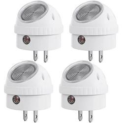 DEWENWILS LED Plug in Night Lights with Auto Dusk to Dawn Sensor, 360° Rotating, Directional Nightlights for Kids, Hallway, Bathroom, Bedroom, Daylight, UL Listed, 4 Pack