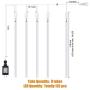 Meteor Shower Christmas Icicle Lights Outdoor, 11.8 Inches 8 Tubes 192 Led Snowfall Lights Connectable, Waterproof Hanging Falling Rain Lights for Tree Bushes Holiday Party Christmas Decorations, Blue