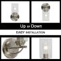 TODOLUZ Bathroom Sconce Wall Light in Brushed Nickel 1-Light Vanity Wall Lamp Suitable for Bedroom Living Room