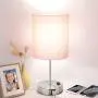 Touch Control Table Lamp, 3 Way Dimmable Modern USB Desk Lamp with 2 Fast Charging Ports and AC Outlet, Bedside Nightstand Lamp for Bedroom, Living Room, Office, ST64 6W 4000K LED Bulb Included