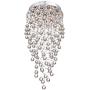 Aida Chrome Pendant Chandelier 17 3/4'' Wide Modern Pouring Bubble Crystal Glass Globes 7-Light Fixture for Dining Room House Foyer Kitchen Island Entryway Bedroom Living Room - Vienna Full Spectrum