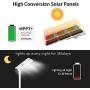 100W LED Solar Street Light ,6000K Dusk to Dawn Solar Lights Outdoor with Motion Sensor , Solar Powered Street Light for Commercial Area Lighting ,Parking Lot