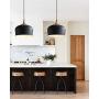 Modern Pendant Light Fixture, D11.4'' Black Metal Lampshade Wood Pattern Dome Minimalist Industrial Ceiling Hanging Light for Kitchen Island, Dining Room, Living Room, Bedroom Restaurant Modern Pendant Light Fixture, D11.4'' Black Metal Lampshade Wood Pattern Dome Minimalist Industrial Ceiling Hanging Light for Kitchen Island, Dining Room, Living Room, Bedroom Restaurant
