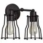 JONATHAN Y JYL7420A Florence 12.5'' 2-Light Metal Vanity Light Industrial,Contemporary,Transitional 2200K Edison 25W Bulbs, Reversible, for Bedroom Livingroom Bathroom Hallway, OilRubbedBronze