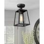 Emliviar 1-Light Ceiling Light Fixture, Semi-Flush Mount Light in Black Finish, 1803AW2-F1 BK