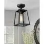 Emliviar 1-Light Ceiling Light Fixture, Semi-Flush Mount Light in Black Finish, 1803AW2-F1 BK