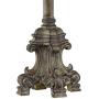 French Buffet Table Lamp Beige Scroll Metal Lattice Candlestick Framed Cylinder Shade for Dining Room - Regency Hill