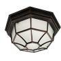 Trans Globe Lighting Trans Globe Imports 40582 RT Traditional One Light Flushmount Lantern from Benkert Collection in Bronze/Dark Finish, 11.00 inches, 5-Inch, Rust