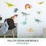 Dinosaur Wall Decals for Boys Girls Room, Glow In The Dark Stickers, Large Removable Vinyl Decor for Bedroom, Living Room, Classroom -Cool Light Art, Kids Birthday Christmas Gift ,Toddlers and Teens .