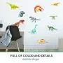 Dinosaur Wall Decals for Boys Girls Room, Glow In The Dark Stickers, Large Removable Vinyl Decor for Bedroom, Living Room, Classroom -Cool Light Art, Kids Birthday Christmas Gift ,Toddlers and Teens .