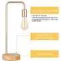 HAITRAL Industrial Table Lamps - Edison Bedside Lamps Set of 2 for Bedroom, Living Room, Office Gold (Without Blub
