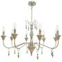 VINLUZ 8 Light Contemporary Pendant Lighting for Dining Room,Brushed Nickel Kitchen Island Ceiling Hanging 8 Arms Farmhouse Chandelier Light Fixture for Living Room Bedroom Foyer
