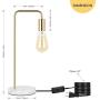 HAITRAL Industrial Table Lamp Gold - Small Desk Lamp for Bedroom, Office, Living Room HAITRAL Industrial Table Lamp Gold - Small Desk Lamp for Bedroom, Office, Living Room