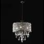 Round Crystal Chandelier Ceiling Fixture for Dining Room, Living Room,Antique Black 4-Light