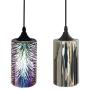 Wylolik Modern Creativity 3D Colourful Cylindrical Glass Fashion Fireworks ART Shop Decoration Lighting Led Personality Pendant Light Restaurant Chandelier Bedroom E27 Hang Lamp Dining Room Line Light
