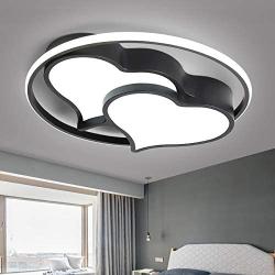 Creative LED Ceiling Light, CraftThink Acrylic Flush Light Fixture with Loving Heart LED Ceiling Light for Dining Room Kitchen- Black, Dimmable sorce