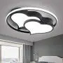 Creative LED Ceiling Light, CraftThink Acrylic Flush Light Fixture with Loving Heart LED Ceiling Light for Dining Room Kitchen- Black, Warm Light