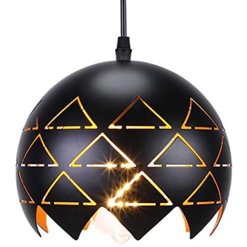 SUNVP Pendant Light Modern Dome Black Ceiling Hanging Lamp Creativity Kitchen Pendant Lighting Over Island for Kitchen Dining Room Living Room Bedroom Coffee Bar