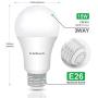 3-Way 40/60/100W Equivalent LED Light Bulb Daylight 5000K, 500-1200-1600LM High Power/Lumens and 6/10/15W LED Lighting, Scheinenda E26 Base LED Bulb for Table Lamp & Living Room-2 Packs