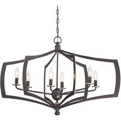 Minka Lavery Chandelier Pendant Lighting 4376-579, Middletown Dining Room, 6 Light, Bronze