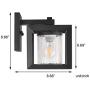 TENGXIN Outdoor Wall Sconce,Wall Lantern,Proch Light,Black Finished with Crackle Glass Shade UL Listed,1 Pack,Suitable for Garden & Patio Lights