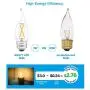 AIELIT CA10 E26 LED Candelabra Bulb 25 Watt Equivalent, Dimmable (0 - 100%), Warm White 2700K, 2W Vintage Filament Candle Light Bulbs for Hallway Entryway Porch Chandelier Pendant Lights, 4-Pack