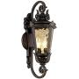 Casa Marseille Outdoor Wall Light Fixture Bronze Scroll 21 1/2'' Hammered Glass for House Porch Patio - John Timberland