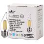 FLSNT LED 60 Watt Equivalent Chandelier Bulbs, 4.5 Watt Dimmable Filament Clear LED Candelabra Bulbs, E26 Medium Base CA11 LED Candle Bulbs, 2700K Soft White, 6 Pack