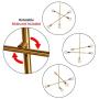 JHLBYL Sputnik Chandeliers 5-Light Modern Pendant Lighting Semi Flush Mount Ceiling Light Vintage Ceiling Light Fixture for Bedroom Living Room Dining Room Foyers, Gold