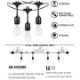 Afirst Outdoor Patio Lights 20Ft with 15 Bulbs Edison String Lights Weatherproof Outdoor String Lights for Backyard Market Deck Party Wedding Black