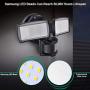 Solar Security Lights Outdoor, LED Solar Motion Sensor Light , GLORIOUS-LITE Rechargeable 1000lm Flood Light, 2400mAh Battery, 5500K, IP65Waterproof for Garage, Yard, Porch, Entryways - Black
