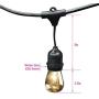 FEIT ELECTRIC 72041 30 Foot Heavy-duty Weather resistant Decorative indoor and outdoor 10 Sockets Incandescent String Lights, 30, 11W, Dimmable,Black