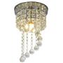 Kingneed Cystal Chandelier Lighting Flush Mount Ceiling Bulb 1 x E12 Light for Hallway Dining Room Bedroom Bathroom Kitchen Bar (D 7.85)