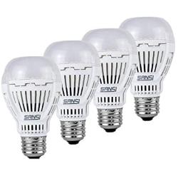 [Upgrade] SANSI 13W (100 Watt Equivalent) Soft Warm 3000K LED Bulbs 4-Pack, ETL Listed, Bright 1600lm