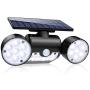 Solar Lights Outdoor, 30 LED Solar Security Lights with Motion Sensor Dual Head Spotlights IP65 Waterproof 360° Adjustable Solar Motion Lights Outdoor for Front Door Yard Garden Garage Patio