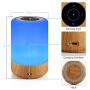 Night Light, Bedside Bedroom Lamp, Small Led Table Lamps, Smart Touch Control Lights, Battery Powered, Wireless Rechargeable lamp (Dimmable 3 Level Warm White Light, Six Colour Changing RGB)