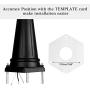CINOTON Outdoor Lamp Post Light, 3-Head Surface-Mount Post Waterproof Outside Pole Light Aluminum, Black Birdcage Design Outdoor Street Light Pole Lamp Triple-Head for Backyard, Patio, Garden, Walkway