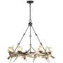 Antler Lodge Black Large Round Chandelier 36 3/4'' Wide Country Cottage Rustic LED Woven Deer Horn 6-Light Fixture for Dining Room House Island Entryway Bedroom Living Room - Franklin Iron Works