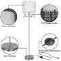 61'' Crystal Floor Lamp LED Standing Lamp Linen Shade Elegant Design Floor Light Tall Upright lamp with LED Bulb for Living Room, Bedroom, Office and Reading(Chrome) 61'' Crystal Floor Lamp LED Standing Lamp Linen Shade Elegant Design Floor Light Tall Upright lamp with LED Bulb for Living Room, Bedroom, Office and Reading(Chrome)
