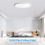 LED Flush Mount Ceiling Light, 12 Inch Round 24W 3200LM Ceiling Light Fixture, 240W Equivalent Ceiling Lamps for Bedroom, Living Room, Kitchen, Dining Room, 5000K Pure White