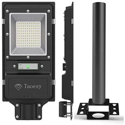 Taoesy 60W Solar Street Lights Outdoor Dusk to Dawn with Motion Sensor 6000 Lumens, Metal