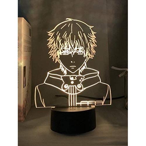 3D Night Light 3D Led Night Light Tokyo Ghoul Ken Kaneki Face Nightlight for Reading Room Decor Light Anime Gift for Birthday Table Lamp USB YOUTH002