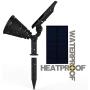 Perfectwo Solar Spotlights, 2-in-1 Colored Adjustable 4 LED Wall/Landscape Solar Lights with Automatic On/Off Sensor, 2 Pack