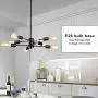 T&A Black 8 Light Sputnik Chandelier,Industrial Mid Century Pendant Light for Dining Room,Living Room,Kitchen,Office,Café,Restaurant T&A Black 8 Light Sputnik Chandelier,Industrial Mid Century Pendant Light for Dining Room,Living Room,Kitchen,Office,Café,Restaurant