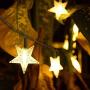 Grezea Solar Twinkle Star String Lights 50 LED 8 Modes Fairy Decorative Light for Garden Patio Lawn Balcony Tree Outdoor Landscape Indoor Decoration for Playhouse Bedroom Curtain Bed Canopy, 21 Warm