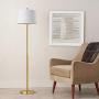 Oneach Modern Floor Lamp for Living Room 62’H Contemporary Standing Light for Bedrooms Office Minimalist Metal Gold Floor Lamp for Home Antique Brass