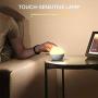 AUKEY Baby Night Light for Kids, Rechargeable Bedside Lamp with RGB Color-Changing & Dimmable Bedroom Light, IP65 Water-Resistance Touch Control Table Lamp for Reading, Sleeping, and Relaxing